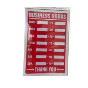 Business Hours Sign