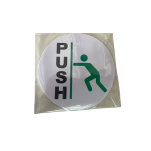 Push Sign Round