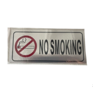 No Smoking Sign Silver