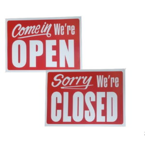 Open/Closed XL sign