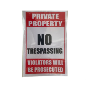 No Trespassing Sign