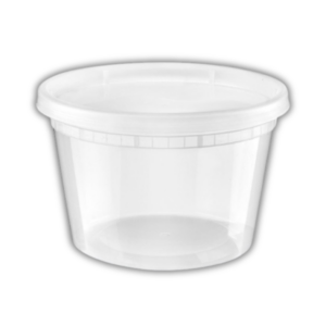 16oz Deli Cup & Lid Clear 24pc